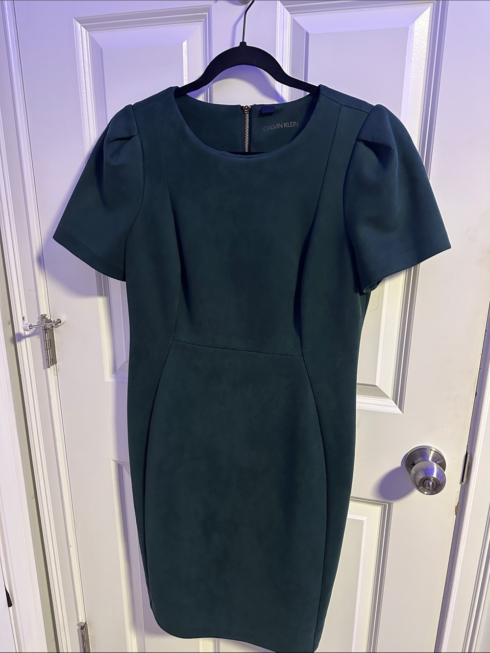 Calvin Klein Dark Teal Ponte Sheath Dress